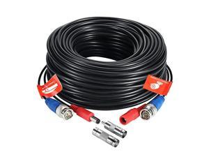 100ft30M 4K 8MP 5MP 3MP 2MP 1080P 720P AllinOne CCTV Video Power Cables BNC Extension Security Wire Cord for Video Surveillance Camera DVR System with BNC RCA Connector
