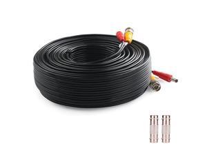 150 Feet Pre-Made All-in-One Siamese BNC Video and Power Cable Wire Cord with Two Female Extension Connectors for CCTV Security Camera & DVR (Black) 150 Feet Pre-Made All-in-One Siamese BNC Video and Power Cable Wire Cord with Two Female Extension Connectors for CCTV Security Camera & DVR (Black)