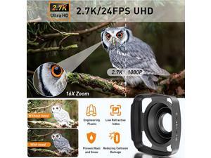 Camera Camcorder 27K Vlogging Camera for YouTube Ultra HD 24FPS 36 MP IR Night Vision 16X Digital Zoom 30 Touch Screen Camera with Microphone Handheld Stabilizer Lens Hood Camera Camcorder 27K Vlogging Camera for YouTube Ultra HD 24FPS 36 MP IR Night Vision 16X Digital Zoom 30 Touch Screen Camera with Microphone Handheld Stabilizer Lens Hood