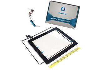 Fixcracked Touch Screen Replacement Parts Digitizer Glass Assembly for Ipad 2 WiFi Antenna Cable & Professional Tool Kit White 