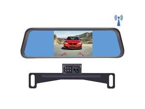 S4 Digital Wireless Backup Camera Kit License Plate Rear View Hitch Camera with Mirror Monitor for Trucks Cars Vans SUVs IP69 Waterproof Camera Super Night Vision Parking Reversing S4 Digital Wireless Backup Camera Kit License Plate Rear View Hitch Camera with Mirror Monitor for Trucks Cars Vans SUVs IP69 Waterproof Camera Super Night Vision Parking Reversing