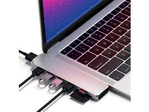 Aluminum TypeC Pro Hub Adapter Thunderbolt 3 40Gbs 4k HDMI PassThrough Charging SDMicro Card Reader 2 USB 30 Ports for 20162017 MacBook Pro 13Inch and 15Inch Silver Aluminum TypeC Pro Hub Adapter Thunderbolt 3 40Gbs 4k HDMI PassThrough Charging SDMicro Card Reader 2 USB 30 Ports for 20162017 MacBook Pro 13Inch and 15Inch Silver