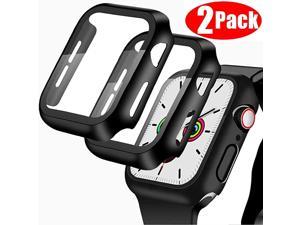 Pack] Compatible with Apple Watch Series 6 Series 5 40mm Case with Screen Protector, Anti-Scratch Shockproof Matte Hard Cover and Hard PET Screen Protector for Apple Watch 40mm Series 6 5 4