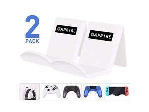 Game Controller Holder Stand Wall Mount2 Pack for PS4 Xbox OneSteamSwitchPC Controller Universal PS4 Xbox one Controller Accessories with Cable Clips Stick on White