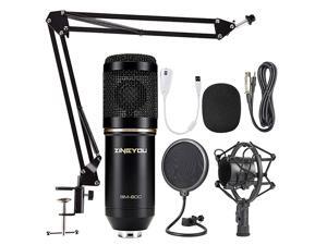 Condenser Microphone Bundle BM800 Mic Set for Studio Recording Brocasting Microphone Kit Black Condenser Microphone Bundle BM800 Mic Set for Studio Recording Brocasting Microphone Kit Black