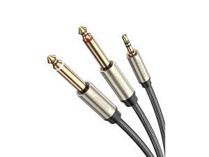 35mm 18 TRS to Dual 635mm 14 TS Mono Stereo YCable Splitter Cord Compatible for iPhone iPod Computer Sound Cards CD Players Multimedia Speakers and Home Stereo Systems 15FT 35mm 18 TRS to Dual 635mm 14 TS Mono Stereo YCable Splitter Cord Compatible for iPhone iPod Computer Sound Cards CD Players Multimedia Speakers and Home Stereo Systems 15FT