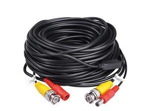 25 Feet Pre-Made All-in-One Siamese BNC Video and Power Cable Wire Cord with Two Female Connectors for CCTV Security Camera & DVR (Black) 25 Feet Pre-Made All-in-One Siamese BNC Video and Power Cable Wire Cord with Two Female Connectors for CCTV Security Camera & DVR (Black)