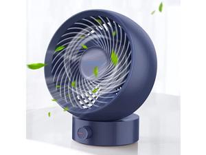 2020 New USB Desk Fan Small Personal Desktop Table Fan with Strong Wind Quiet Operation Portable Mini Fan for Home Office Bedroom Table and Desktop Navy Blue