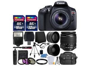 EOS Rebel T6 Digital SLR Camera with 18-55mm EF-S f/3.5-5.6 is II Lens + 58mm Wide Angle Lens + 2X Telephoto Lens + Flash + 48GB SD Memory Card + UV Filter Kit + Tripod + Full Accessory Bundle EOS Rebel T6 Digital SLR Camera with 18-55mm EF-S f/3.5-5.6 is II Lens + 58mm Wide Angle Lens + 2X Telephoto Lens + Flash + 48GB SD Memory Card + UV Filter Kit + Tripod + Full Accessory Bundle