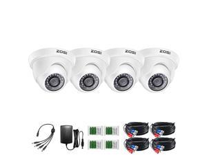4 Pack 2MP 1080p HDTVI Home Security Camera Outdoor Indoor 1920TVL 24PCS LEDs 80ft Night Vision 90°View Angle Weatherproof Surveillance CCTV Dome Camera