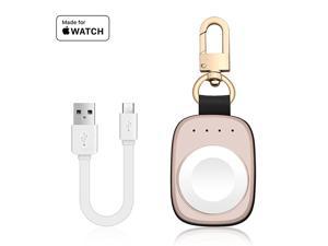 Portable Charger for Apple Watch, [MFi Certified] Pocket Sized Travel Wireless Charger 700mAh Smart Keychain Power Bank for Apple Watch Series 5/4/3/2/1/Nike+