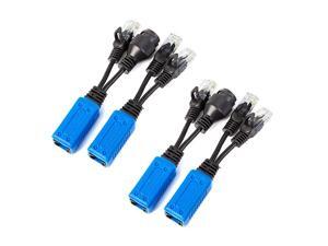 2 Pair RJ45 Ethernet Cable Combiner/Splitter Sharing Kit 2-in-1 (2 Cameras Over 1 Cable) Cat5e PoE Power/Data Transmission Adapter for 4 x Network Security Camera NVR Surveillance System 2 Pair RJ45 Ethernet Cable Combiner/Splitter Sharing Kit 2-in-1 (2 Cameras Over 1 Cable) Cat5e PoE Power/Data Transmission Adapter for 4 x Network Security Camera NVR Surveillance System