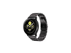 Bands Compatible with Galaxy Watch Active 2 40mm Bands Active 2 44mm Band 20mm Solid Stainless Steel Strap for Galaxy Watch Active 2 Black