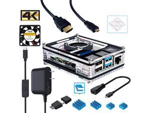 Case for Raspberry Pi 4 with Fan 3A USBC Power Supply 15M Micro HDMI Cable HDMIMicro HDMI Adapter 4 Aluminum Heat Sinks USB Card Reader Raspberry Pi 4 Not Included Case for Raspberry Pi 4 with Fan 3A USBC Power Supply 15M Micro HDMI Cable HDMIMicro HDMI Adapter 4 Aluminum Heat Sinks USB Card Reader Raspberry Pi 4 Not Included