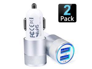 Car Charger 34a Portable Dual Port USB Cargador Carro Fit Lighter Spot Socket Adapter for iPhone 11 Pro Max 11 Pro 11 X XR XS Max 8 Plus 7s 6s iPad Tablet Samsung Galaxy Note 10 S10 Plus