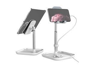 Cell Phone Stand Adjustable Phone Stand for Desk Tablet Stand Compatible with iPad iPhone Android Smartphone Nintendo Switch and More 411 inch Devices White Cell Phone Stand Adjustable Phone Stand for Desk Tablet Stand Compatible with iPad iPhone Android Smartphone Nintendo Switch and More 411 inch Devices White