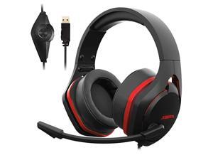 V22 Gaming Headset for PC- Strong Bass Virtual 7.1 Sound- USB Headphones with Noise Cancelling Microphone RGB Lights Plug & Play for Laptops Computers V22 Gaming Headset for PC- Strong Bass Virtual 7.1 Sound- USB Headphones with Noise Cancelling Microphone RGB Lights Plug & Play for Laptops Computers