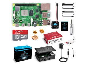 Raspberry Pi 4 8GB RAM Starter Kit with 128GB Micro SD Card Preloaded Raspberry Pi OS Raspbian Black Case Fan Micro HDMI Cable x 2 5V 3A USBC Power Supply 8GB RAM Raspberry Pi 4 8GB RAM Starter Kit with 128GB Micro SD Card Preloaded Raspberry Pi OS Raspbian Black Case Fan Micro HDMI Cable x 2 5V 3A USBC Power Supply 8GB RAM
