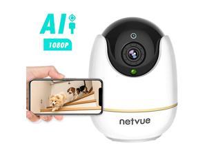 Camera - 1080P Camera with Phone App, Pan/Tilt/Zoom Home Camera with 2-Way Audio, AI Human Detection, Night Vision, Cloud Storage/TF Card, Compatible with Alexa, Camera for Pets/Baby