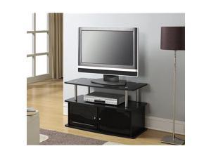 Designs2Go TV Stand with 2 Cabinets, Black
