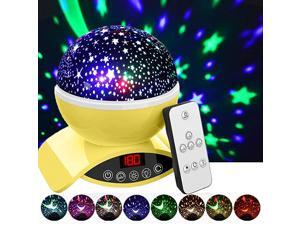 Night Lights Rechargeable Star Projector with Remote Control and Timer Auto Off Design Rotating Projection Lighting Lamp Room Decor Yellow Night Lights Rechargeable Star Projector with Remote Control and Timer Auto Off Design Rotating Projection Lighting Lamp Room Decor Yellow