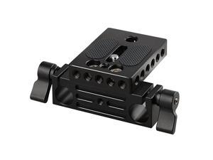 Camera Baseplate with 15mm Railblock for DSLR Rig 15mm Rod Rail Support System
