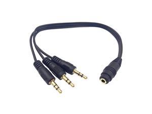 35mm Stereo Audio Splitter Cable  1FT Gold Plated 35mm 18 TRS Female to 3 x 35mm 18 Stereo Jack Male 1 Input 3 Output Stereo Audio AUX Splitter Cable 3Pole 1F3M