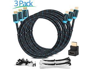 Cable 4K 6 Foot (3 Pack) High Speed 18Gbps 2.0 Cables 2.0 Cable 4K@60Hz HDR, 3D, 2160P, 1080P, Ethernet, HDCP 2.2, ARC Braided Cord 6Ft, 3 Pack Cable 4K 6 Foot (3 Pack) High Speed 18Gbps 2.0 Cables 2.0 Cable 4K@60Hz HDR, 3D, 2160P, 1080P, Ethernet, HDCP 2.2, ARC Braided Cord 6Ft, 3 Pack