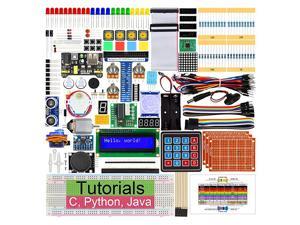 Ultimate Starter Kit for Raspberry Pi 4 B 3 B+ 400 434Page Detailed Tutorials Python C Java Code 223 Items 57 Projects Solderless Breadboard