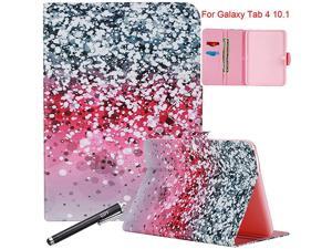 Galaxy Tab 4 10.1 Case, SM-T530 Case, Magnetic Closure Slim-Fit Stand Case with Card/Money Slots for Samsung Galaxy Tab 4 10.1 inch (SM-T530NU) - Silver&Purple Galaxy Tab 4 10.1 Case, SM-T530 Case, Magnetic Closure Slim-Fit Stand Case with Card/Money Slots for Samsung Galaxy Tab 4 10.1 inch (SM-T530NU) - Silver&Purple