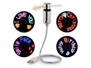 USB Fan with LED Display, Small Personal Portable Programmable LED Fan, Funny USB Toy Gadgets Gifts for Men Women Office Home USB Fan with LED Display, Small Personal Portable Programmable LED Fan, Funny USB Toy Gadgets Gifts for Men Women Office Home