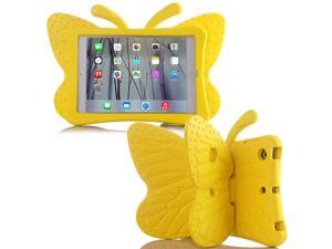 iPad 7 102 3D Cute Butterfly Case for Kids Light Weight EVA Stand Shockproof Rugged Heavy Duty Kids Friendly Tablet Case for iPad 102 iPad 7th Gen Yellow