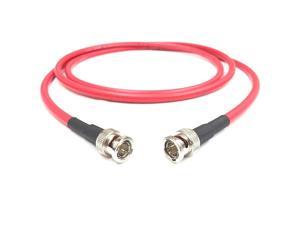 4 Foot HDSDI 3G RG6 BNC to BNC Video Coaxial Cable 75 Ohm Red 45Ghz Made in The USA 1083014RED