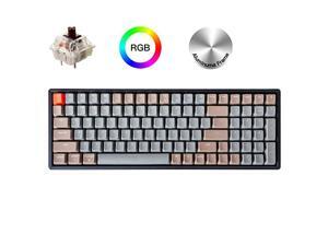 K4 Wireless BluetoothUSB Wired Gaming Mechanical Keyboard Compact 100 Keys RGB LED Backlit Gateron Blue Switch NKey Rollover Aluminum Frame for Mac Windows K4 Wireless BluetoothUSB Wired Gaming Mechanical Keyboard Compact 100 Keys RGB LED Backlit Gateron Blue Switch NKey Rollover Aluminum Frame for Mac Windows