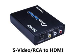 3RCA AV CVBS Composite & S-Video R/L Audio to HDMI Converter Adapter Support 720P/1080P for PS2 PS3 NES SNES Nintendo 64 HDTV