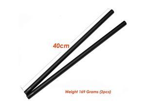 40cm (16 Inch) 15mm Rods for 15mm Rail Rod Support Systems, fits 15mm Mattebox, Follow Focus Shoulder Pads Rod Monitor Mount Rod Clamp Base, M12 Threads (2 Packs)