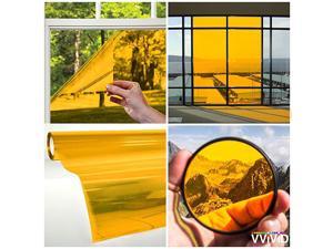 Transparent Colorful Vinyl Window Tinting Sheets 10ft x 5ft Yellow