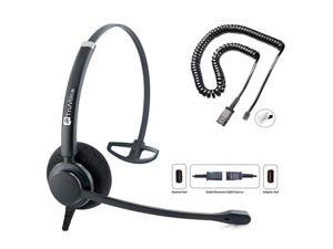 HD-100 Single Ear Headset with Noise Canceling Microphone & U10 Adapter for All Cisco 6000, 7800 and 8000 Series Phones and Models 7931 7940 7941 7942 7945 7960 7961 7962 7965 7970 7975