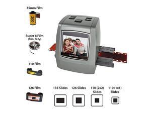 AllinOne High Resolution 22MP Film Scanner Converts 35mm126KPK110Super 8 Films Slides Negatives into Digital Photos Vibrant 24quot LCD Screen Impressive 128MB Builtin Memory