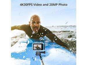 Brave 6 Plus Native 4K30FPS 20MP WiFi Action Camera with Touch Screen EIS 8X Zoom Voice Control Remote Control 131 Feet Underwater Camera with 2X 1350mAh Batteries and Helmet Accessories Kit Brave 6 Plus Native 4K30FPS 20MP WiFi Action Camera with Touch Screen EIS 8X Zoom Voice Control Remote Control 131 Feet Underwater Camera with 2X 1350mAh Batteries and Helmet Accessories Kit
