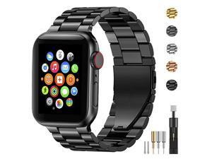 Stainless Steel Metal Band for Apple Watch 38404244mm Strap Replacement Link Bracelet Band Compatible with Apple Watch Series 6 Apple Watch Series 5 Apple Watch Series 1234Black 4244mm Stainless Steel Metal Band for Apple Watch 38404244mm Strap Replacement Link Bracelet Band Compatible with Apple Watch Series 6 Apple Watch Series 5 Apple Watch Series 1234Black 4244mm