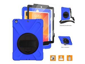 102 Inch iPad Case 20202019 with Strap Built in Screen Protector iPad 8th7th Generation Case Heavy Duty Child Proof Shockproof Hard Rubber Case w 360 Degree Rotatable StandHand Strap Blue 102 Inch iPad Case 20202019 with Strap Built in Screen Protector iPad 8th7th Generation Case Heavy Duty Child Proof Shockproof Hard Rubber Case w 360 Degree Rotatable StandHand Strap Blue