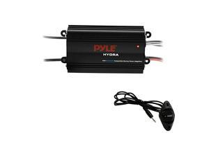 Auto 4-Channel Marine Amplifier - 200 Watt RMS 4 OHM Full Range Stereo with Wireless Bluetooth & Powerful Prime Speaker - High Crossover HD Music Audio Multi Channel System PLMRMB4CB,Black Auto 4-Channel Marine Amplifier - 200 Watt RMS 4 OHM Full Range Stereo with Wireless Bluetooth & Powerful Prime Speaker - High Crossover HD Music Audio Multi Channel System PLMRMB4CB,Black