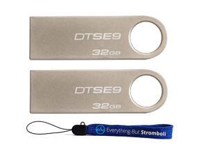 TM Digital DataTraveler SE9 32GB USB 20 DTSE9H32GB 32GB 2 pack Flash Drive Pen Drive w 1 Everything But Stromboli TM Lanyard TM Digital DataTraveler SE9 32GB USB 20 DTSE9H32GB 32GB 2 pack Flash Drive Pen Drive w 1 Everything But Stromboli TM Lanyard