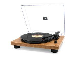 Bluetooth Vinyl Record Player, Belt-Drive Stereo Turntable for 3-Speed Vinyl Records with Convert Vinyl to Digital (Analog & USB), Built-in Speakers and RCA Output, Dark Brown Bluetooth Vinyl Record Player, Belt-Drive Stereo Turntable for 3-Speed Vinyl Records with Convert Vinyl to Digital (Analog & USB), Built-in Speakers and RCA Output, Dark Brown