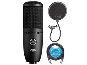 P120 Cardioid Condenser Microphone for Voiceovers Vocals Pianos Guitars and String Instruments Bundle with Blucoil 10FT Balanced XLR Cable and Pop Filter Windscreen P120 Cardioid Condenser Microphone for Voiceovers Vocals Pianos Guitars and String Instruments Bundle with Blucoil 10FT Balanced XLR Cable and Pop Filter Windscreen