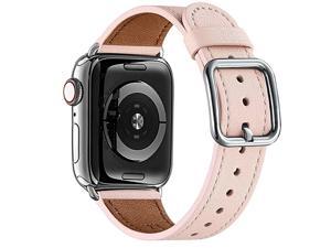Compatible with Apple Watch Band 38mm 40mm 42mm 44mm Women Men Girls Boys Genuine Leather Replacement Strap for iWatch Series 6 5 4 3 2 1 iWatch SE Pink SandSilver 38mm 40mm Compatible with Apple Watch Band 38mm 40mm 42mm 44mm Women Men Girls Boys Genuine Leather Replacement Strap for iWatch Series 6 5 4 3 2 1 iWatch SE Pink SandSilver 38mm 40mm