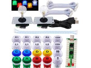 2 Player Arcade Game LED DIY Kit LED Button Zero Delay USB Encoder Mechanical Keyboard Switch for PC Raspberry Pi Arcade Fight Joystick Xbox Style Color LED 2 Player Arcade Game LED DIY Kit LED Button Zero Delay USB Encoder Mechanical Keyboard Switch for PC Raspberry Pi Arcade Fight Joystick Xbox Style Color LED