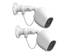 Security Outdoor Mount for Arlo Pro Arlo Pro 2 with AntiTheft ChainSilicone Protective CaseExtra Protection for Your Arlo Wireless Home Security Camera 2 Pack White