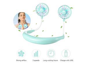 Mini Portable Hand Free Hanging Neck Sports USB Fan with 360 Degrees Free RotationColorful lampRandom Aromatherapy Green Mini Portable Hand Free Hanging Neck Sports USB Fan with 360 Degrees Free RotationColorful lampRandom Aromatherapy Green